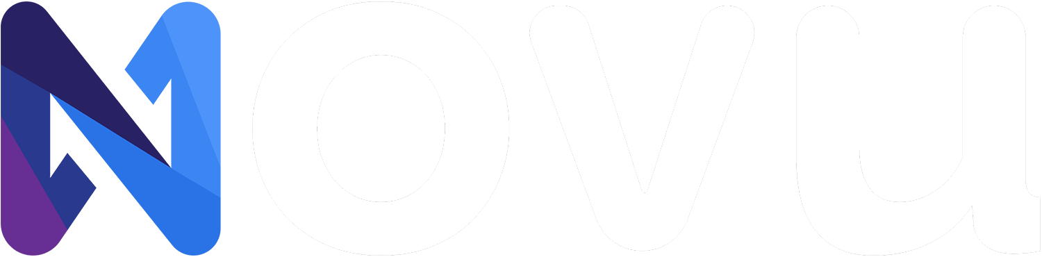 NOVU Digital logo with light text